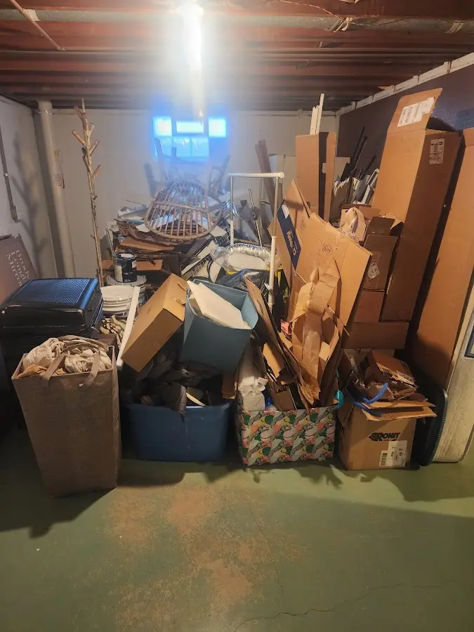 Roll-off dumpster container at job site for 20 Yard Dumpster Rental in Star